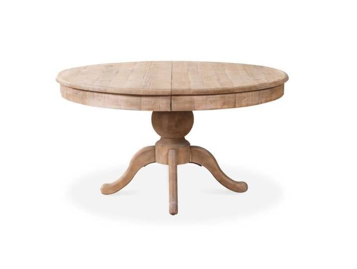 Table ronde extensible en bois massif SIDONIE Bois naturel