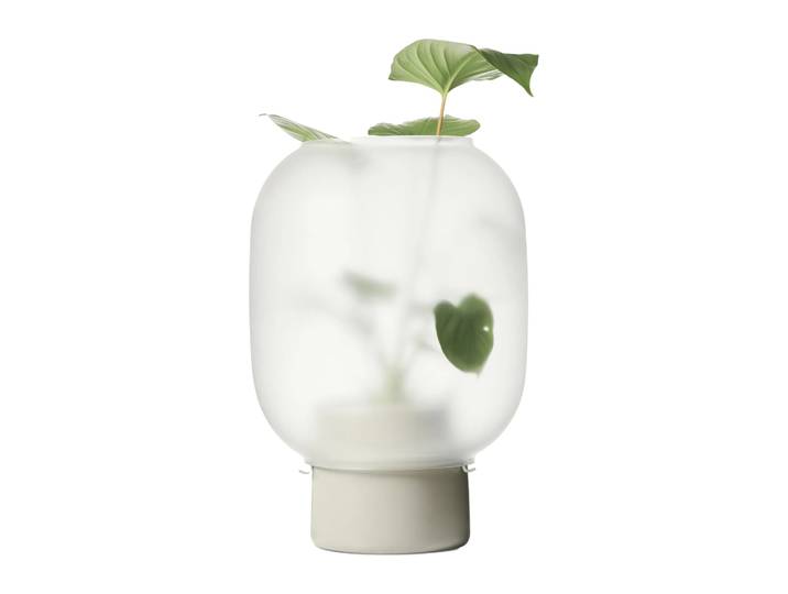 Gejst Nebl Blumentopf mit gefrostetem Glas Ø26cm Grau