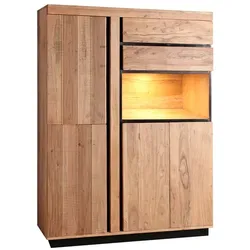 WOLFMÖBEL Highboard Paris Holz Grau Stone