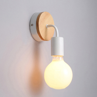 Friendly Fresh Finds Nordic LED Wall Lamp Modern Bedroom Wall Sconce With Bulb Base white No Bulbs