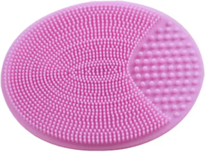 Inspire Picks Soft Silicone Face Brush Manual Facial Cleansing & Exfoliating Massage Brush pink