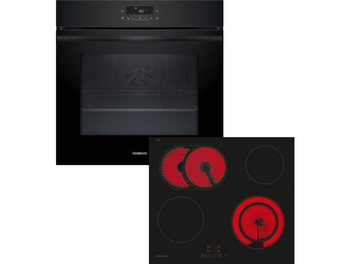 CONSTRUCTA Backofen-Set CX5PS603 , Energieeffizienz: A+, schwarz, Herdsets, Backofen-Set