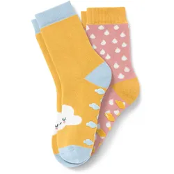Tchibo - 2 Paar Kleinkind-Antirutsch-Socken - Mädchen - Gr. 31-34 - hellblau