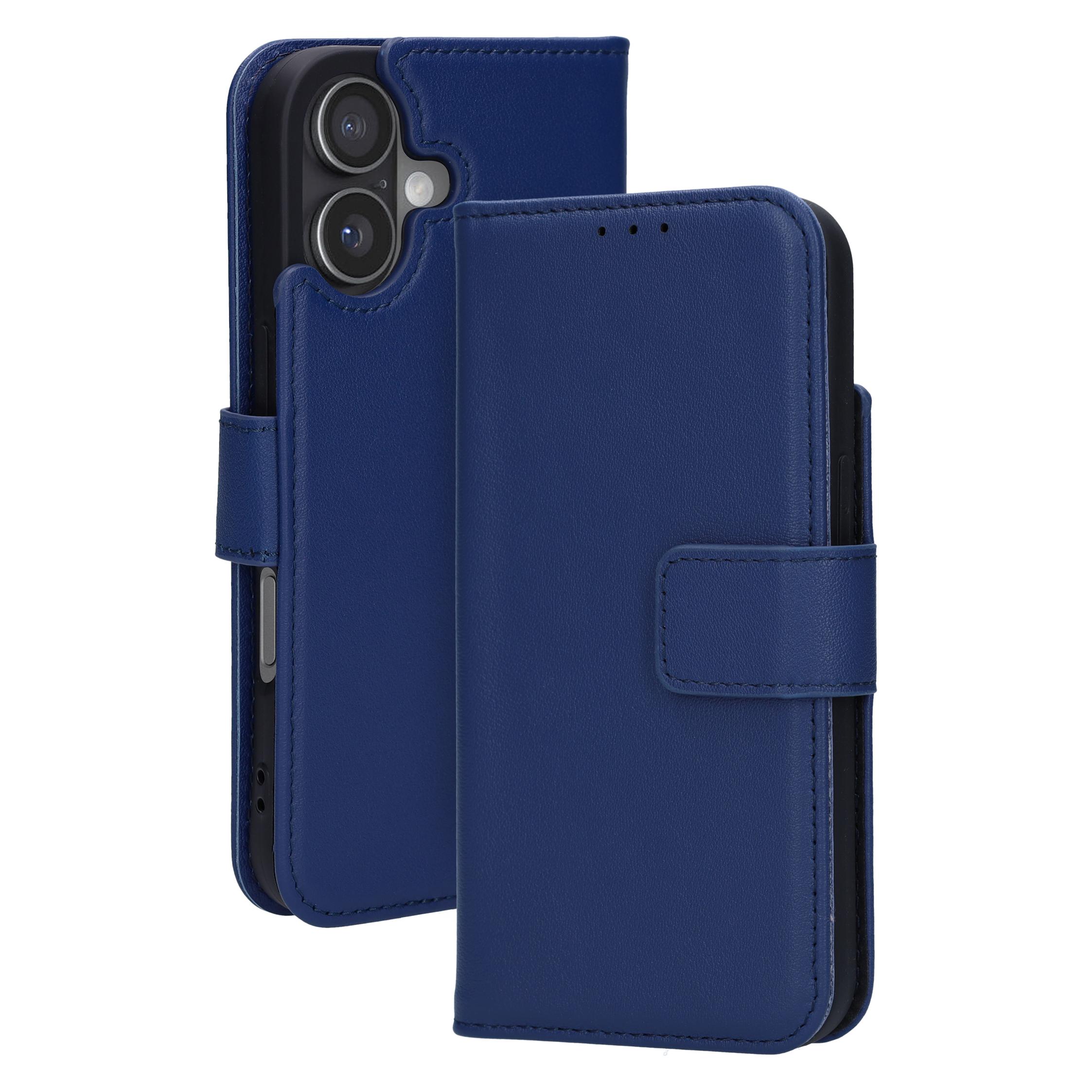 Mobiparts Leather Wallet Case Apple iPhone 17 Blue (MagSafe Compatible) V2 (Apple iPhone 17) (MP-131692)