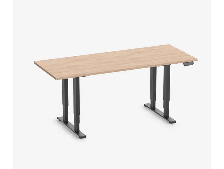 Schwerlasttisch mit Melaminplatte, 200x80 Buche Schwarz