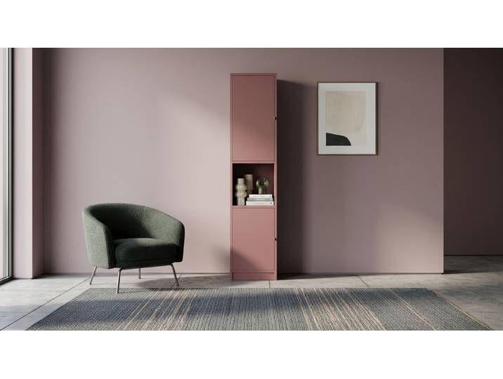 Schmales, rotes Regal Premium Dekore Rostrot