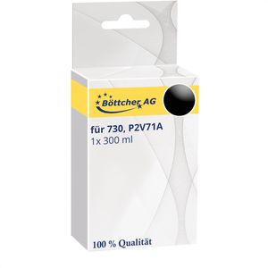 kompatibel für HP 730, P2V71A, 300 ml, schwarz matt, Tinte