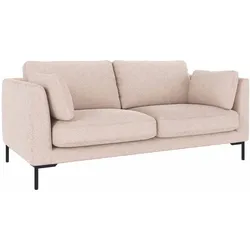 Sofa Corwin 2,5-Sitzer mit hochwertigem Stoffbezug, klassisch, hellbeige, Metallfüße, FSC-zertifiziert