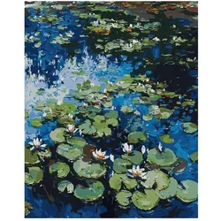 Malen nach Zahlen - Seerosen 40x50