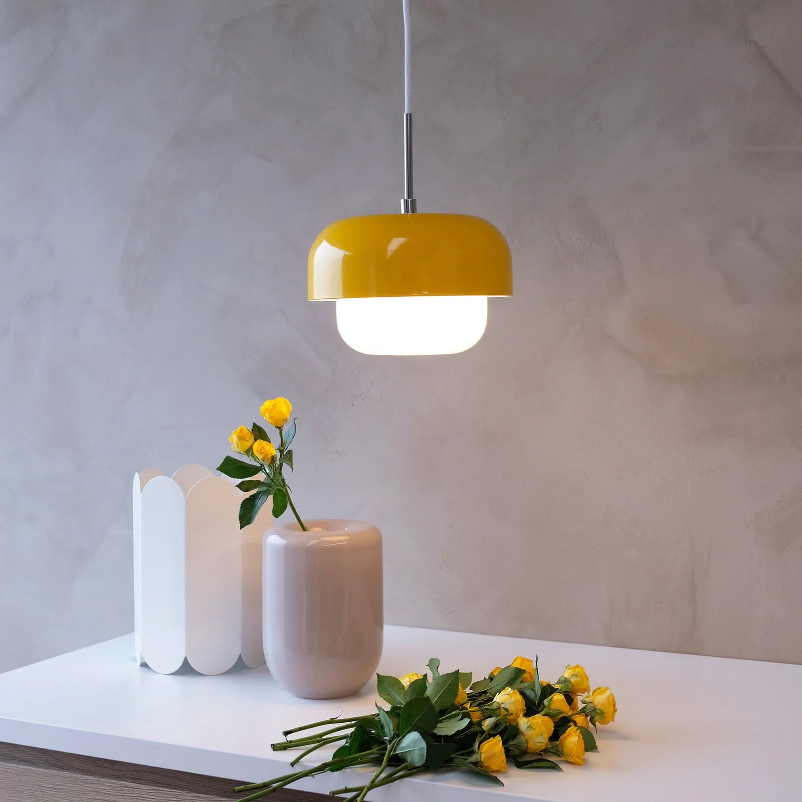 Dyberg Larsen Haipot hanglamp geel - Scandinavisch design - Metaal
