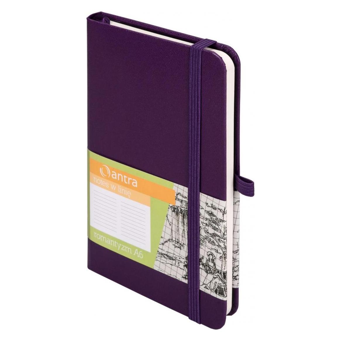 Antrax Notizbuch A6 Linie Romantik Violett ANTRA (A6, Liniert, Harter Einband) (183335)