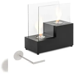 Stones Due passi - Bioethanol-Tischkerze aus schwarzem Metall
