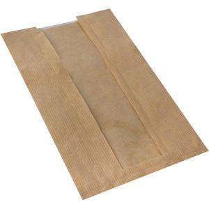 Papstar Seitenfaltenbeutel 87525, Papier, 160 x 300 x 60mm, braun, 1000 Stück