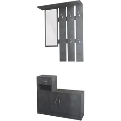 HTI-Living, Garderobe + Kleiderstange, Thekla Beton