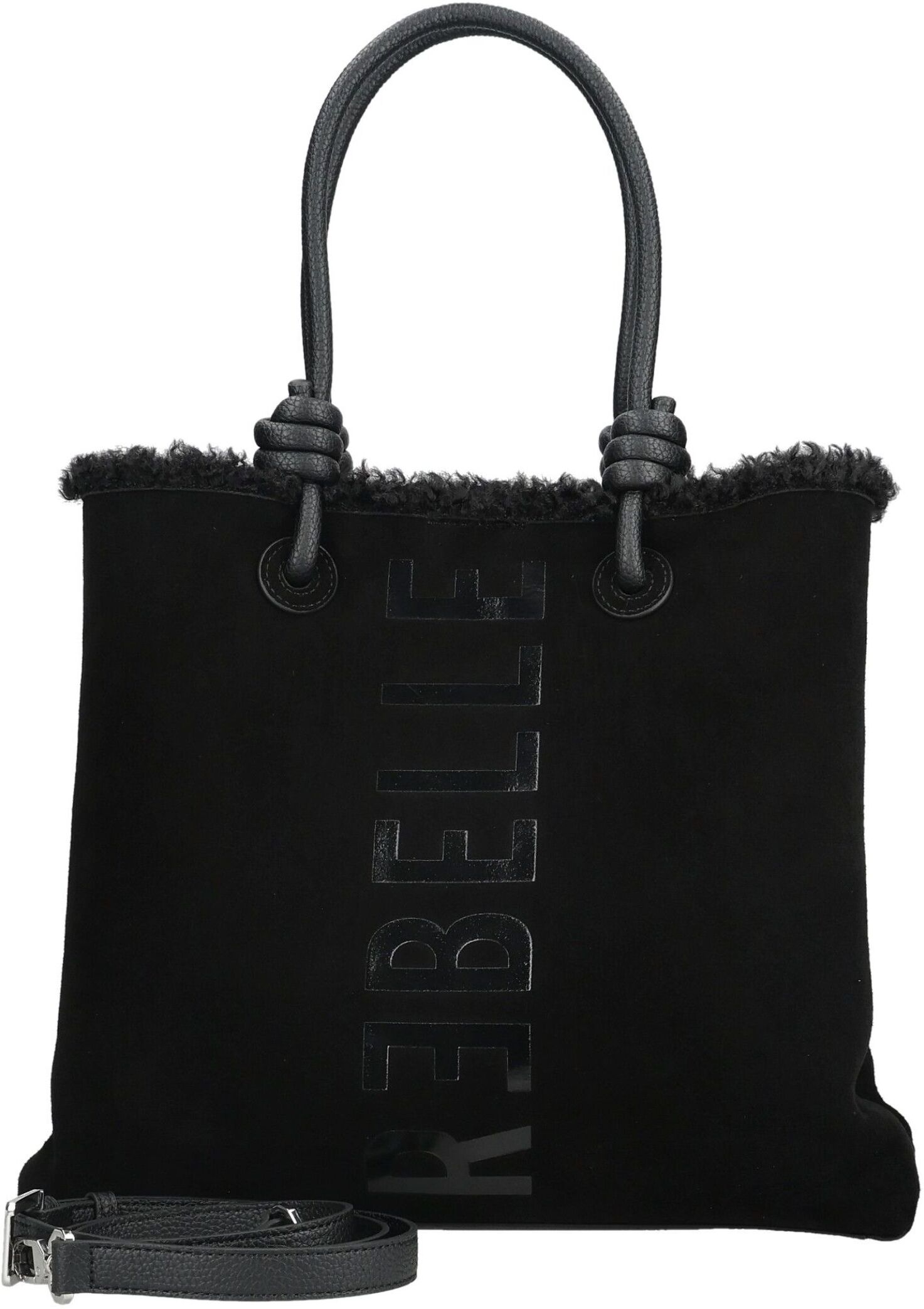 Shopper REBELLE "REBELLE Taschen Lederimitat", Damen, Gr. onesize, schwarz, Lederimitat, Taschen Shopper