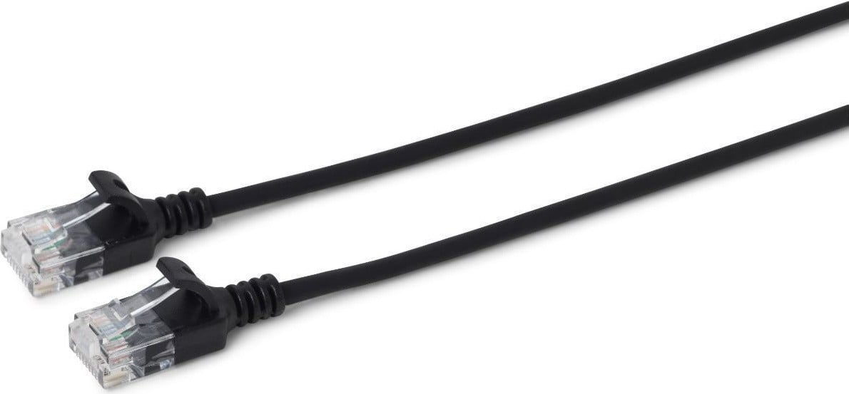MicroConnect Cat6a U/UTP Netwerkkabel RJ-45 naar RJ-45, 0,5 meter, zwart