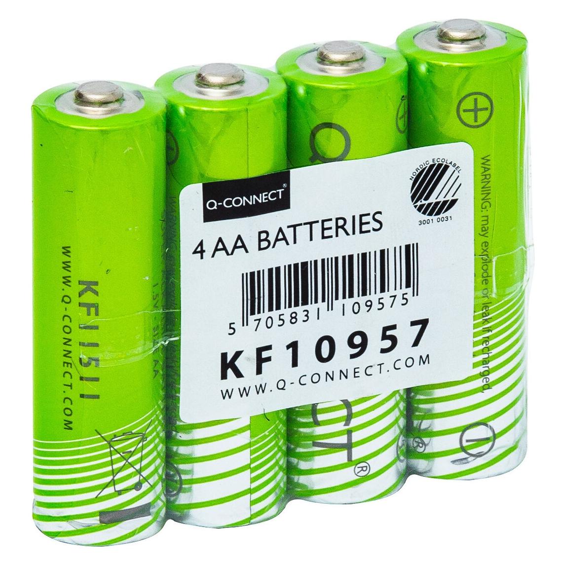 Q-Connect Batterie AA/LR6 4ST Nordic Swan grün (4 Stk., AA, 2600 mAh) (KF10957)