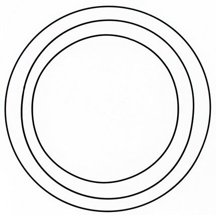 Stabile Metallringe, schwarz, 3er-Pack