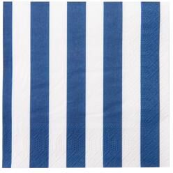 IH Casa Decor 20 Pack Luncheon 3 Ply Napkin Blue Stripe - Set of 6