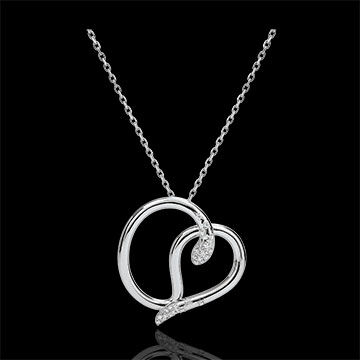 Edenly Collier Spaziergang der Sinne - Schlange der Liebe - WeiÃŸgold und Diama