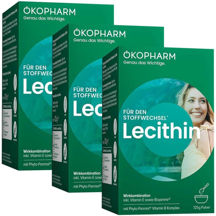 Ökopharm für den Stoffwechsel Lecithin Pulver 3x125g
