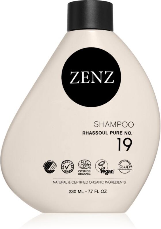 ZENZ Organic Rhassoul Pure No. 19 shampoing hydratant aux effets d’un après-shampoing 230 ml