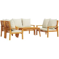 vidaXL, Gartenlounge, Dadonella (2x Stuhl + 2x Bank + Tisch)