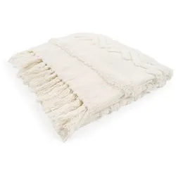 MAGMA Kuscheldecke Adara 130 x 170 cm Baumwolle Beige