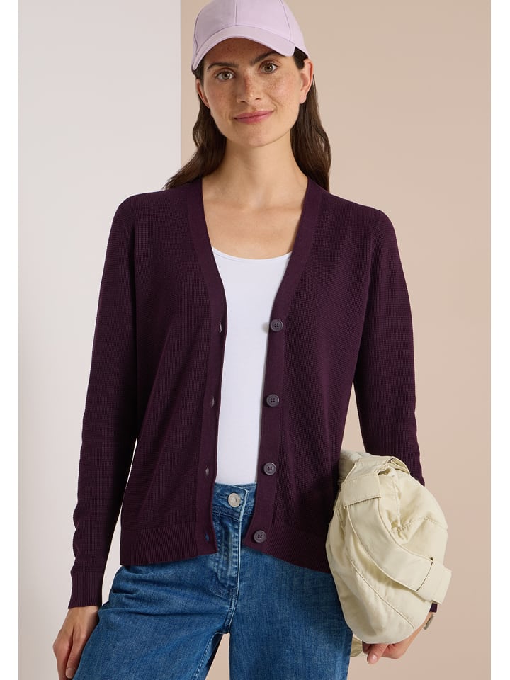 Cecil Cardigan in Aubergine - M
