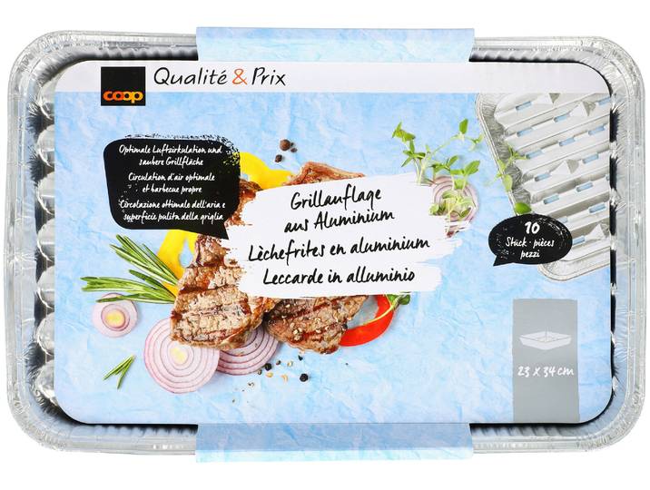 Coop Grillschalen Alu 34cmx23cm 10 Stück