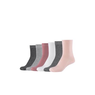 Socken MUSTANG, Damen, Gr. 39-42, rosa (rosette), Baumwollmischung, unifarben, normal, Socken Socken, mit verstärktem Fersen- und Zehenbereich