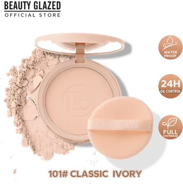 Inspire Essentials Beauty Glazed Oil Control Matte Setting Powder Flawless Finish Face Powder 01 Classic Ivory