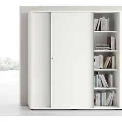 Abschließbarer Büroschrank mit Schiebetüren Lewo