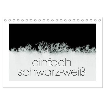 einfach schwarz-weiß (Tischkalender 2027 DIN A5 quer), CALVENDO Monatskalender