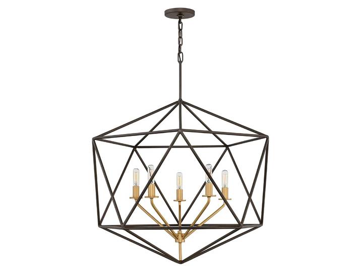 Elstead Astrid Hängeleuchte E14 5-fach Metallische, matte Bronze