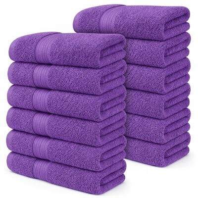 Ample Decor Luxurious Cotton Highly Absorbent Hand Towels 18x28 Inch, 12 PCS