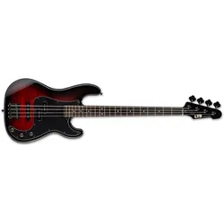 ESP LTD Surveyor-204DX Red Burst - E-Bass