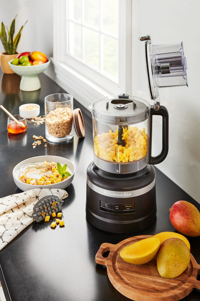 KitchenAid 3.1l Compact Food Processor. Chop, Shred, Slice, Dice Knead, Mix And Purée Matte Black 3100ml