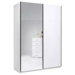 Schwebetürenschrank Family Weiß Hochglanz