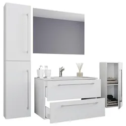Badezimmer Badinos Weiß 5-tlg