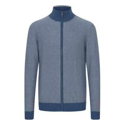 Strickjacke FQ1924 "Strickjacke FQLewis", Herren, Gr. XXL, blau (schwarz denim), Obermaterial: 100% Baumwolle CO., Strickjacken Strickjacke