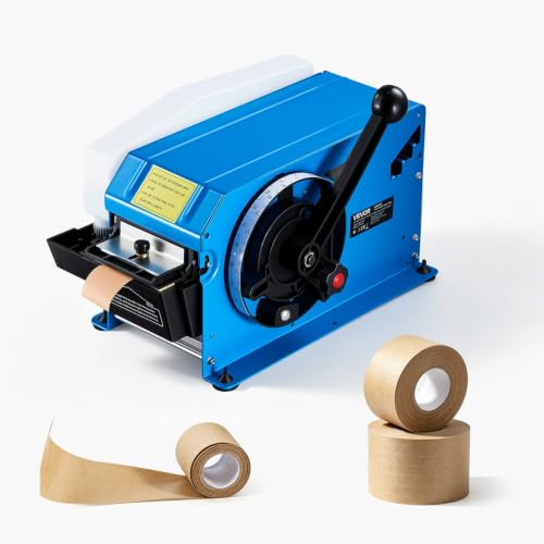 VEVOR Watergeactiveerde tapedispenser met watertank, blauw, voor tapebreedte 40-100 mm