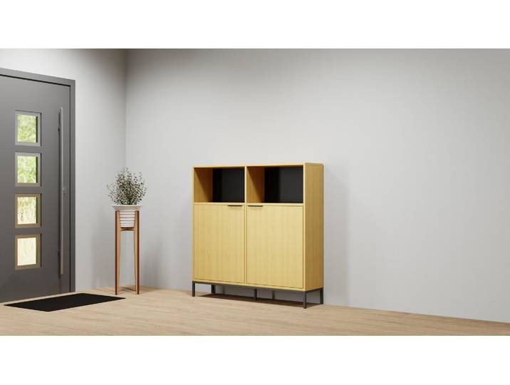 Highboard mit vielen Optionen Echtholz Furnier
