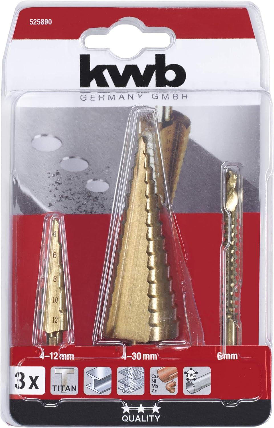 KWB HSS trappenborenset 3 stuks