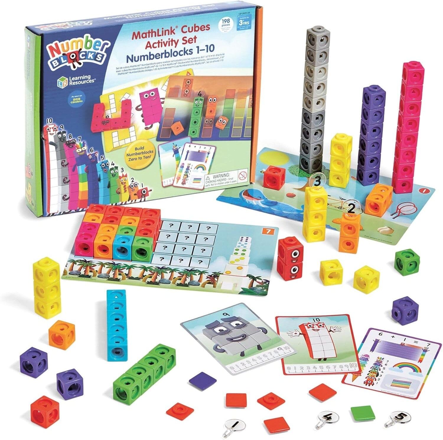 Learning Resources MathLink Cubes - Numberblocks 1-10 Activity Set for Ages 3+