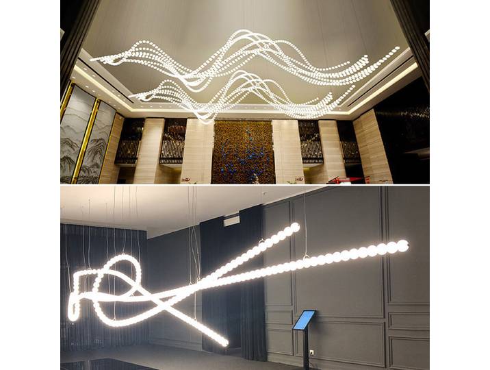 Miss A's Jewelry LED bulle blanche minimalisme lampe suspendue Lustre lustre luminaire intérieur pour salle à manger salon