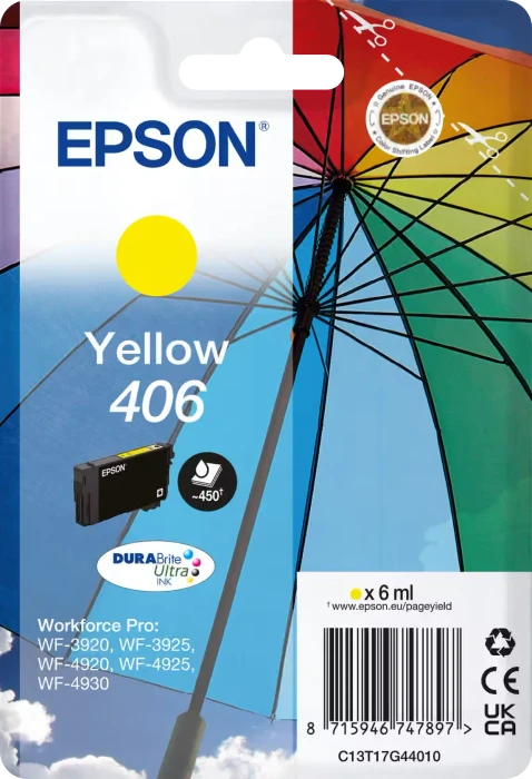 EPSON 406 Umbrella DURABrite Ultra gelb Druckerpatrone