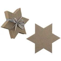 Untersetzer Stern beige 6 Stück