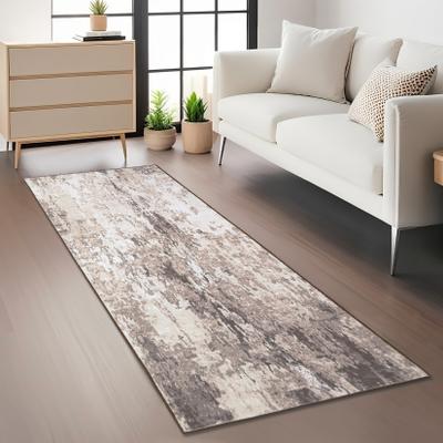 Garvee Ink Wash Bark Texture Abstract Area Rug