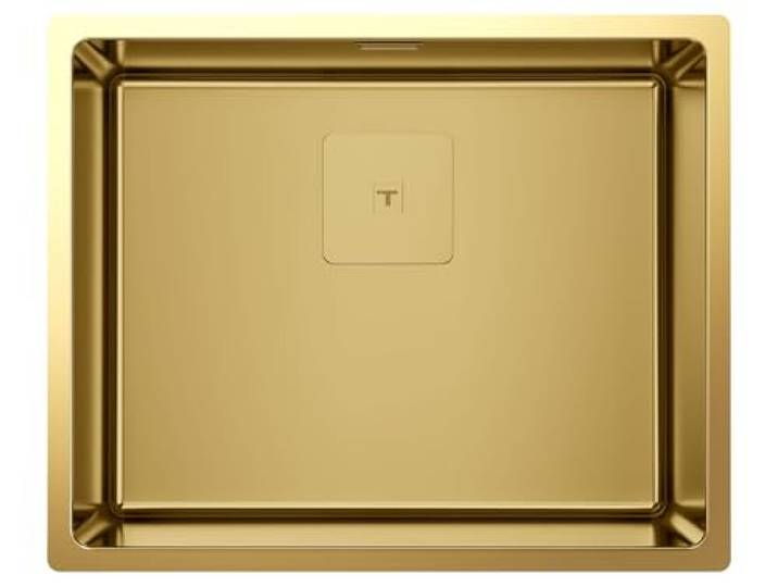 TEKA Flexlinea Spüle Premium SoftTexture Finish 1 Schüssel Edelstahl mit Gold-Finish 44 x 54 x 20 cm